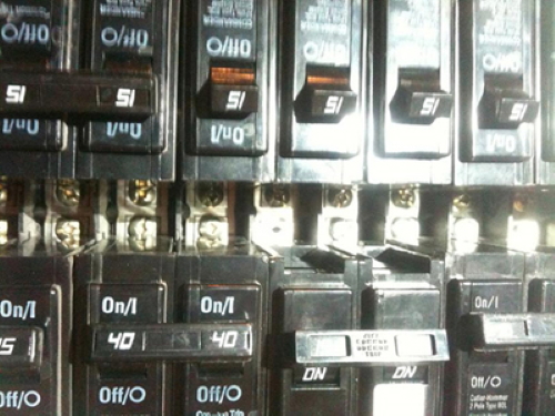 Electrical panels require close inspection.<br>A screw missing on a breaker could cause arcing.